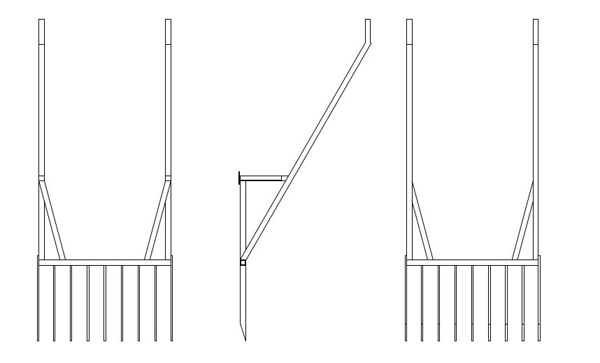 Sketch of 32 inch Wide BroadFork