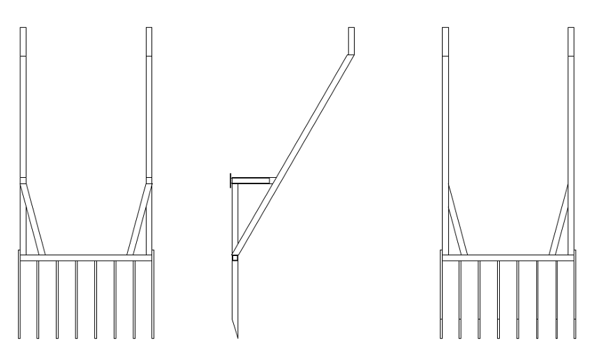 Sketch of 28 inch Wide BroadFork